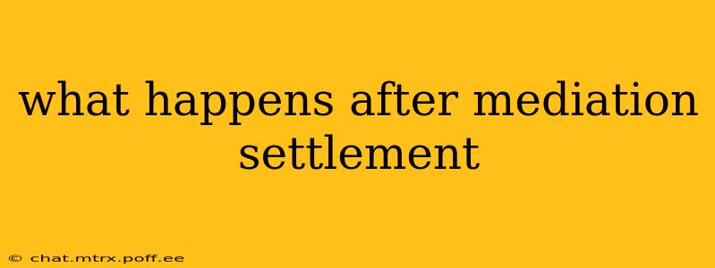 what happens after mediation settlement