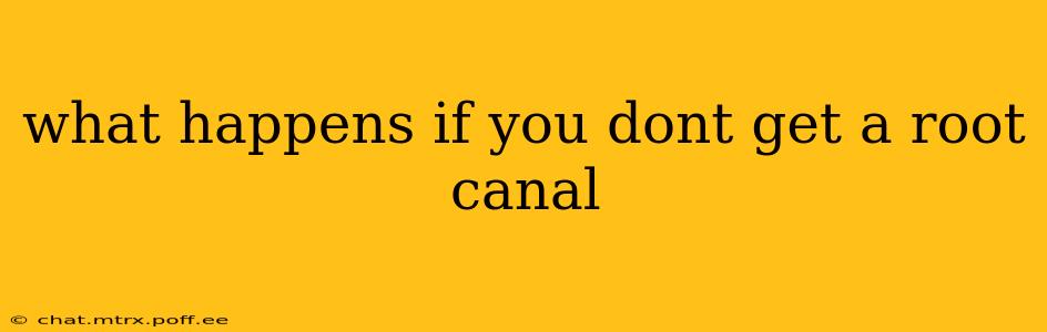 what happens if you dont get a root canal