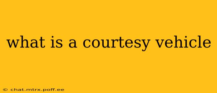 what is a courtesy vehicle