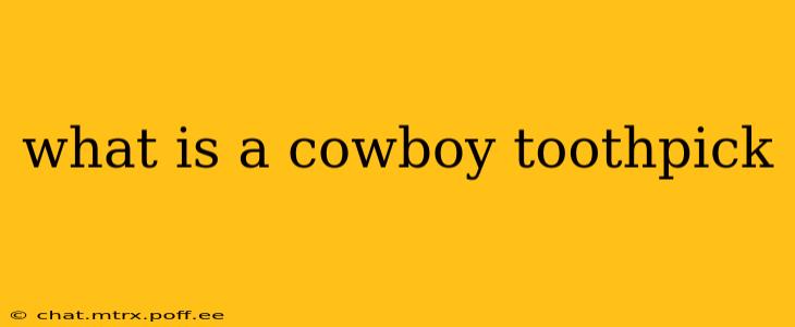what is a cowboy toothpick