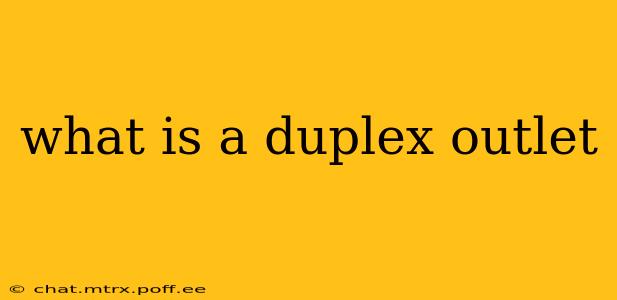 what is a duplex outlet