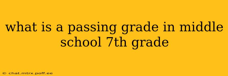 what is a passing grade in middle school 7th grade