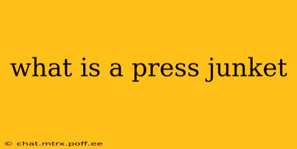 what is a press junket