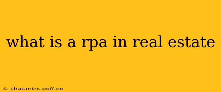 what is a rpa in real estate