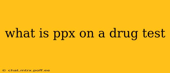 what is ppx on a drug test