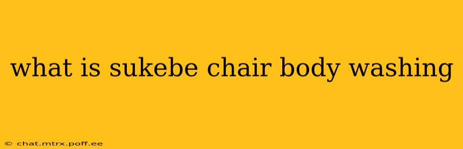 what is sukebe chair body washing