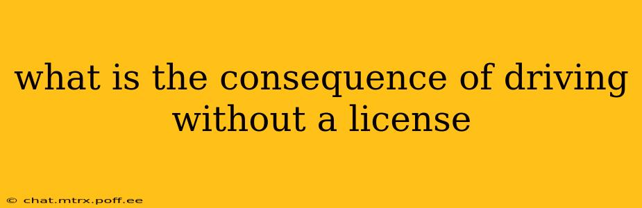 what is the consequence of driving without a license