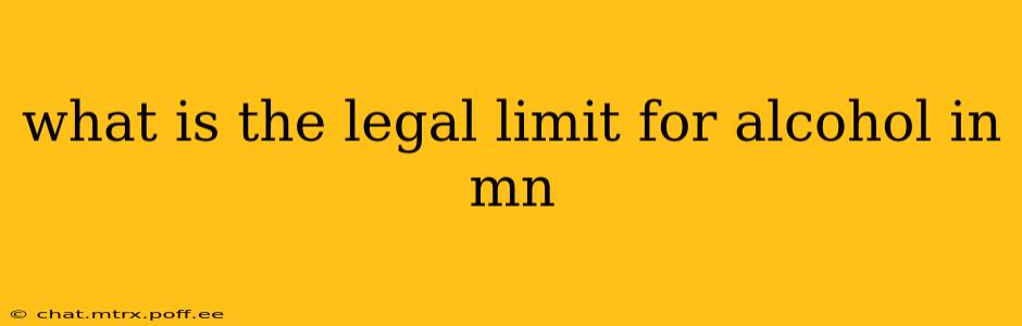 what is the legal limit for alcohol in mn
