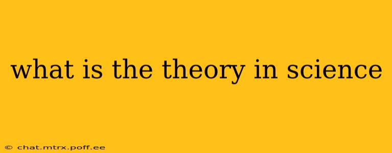 what is the theory in science