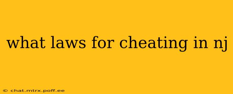 what laws for cheating in nj