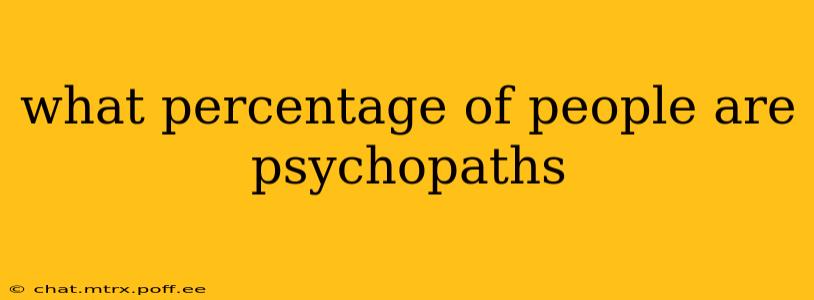 what percentage of people are psychopaths