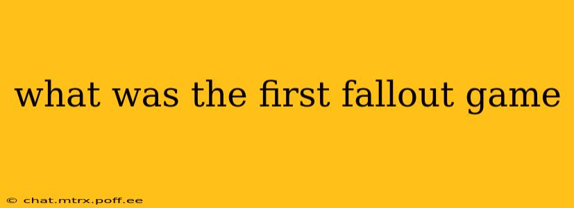 what was the first fallout game