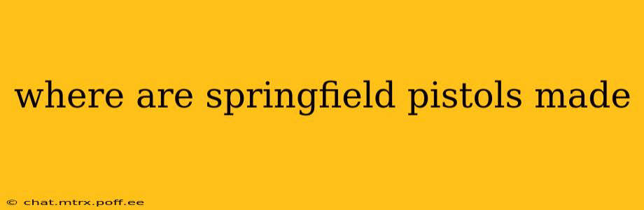 where are springfield pistols made