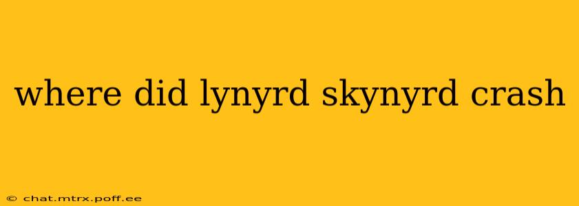 where did lynyrd skynyrd crash