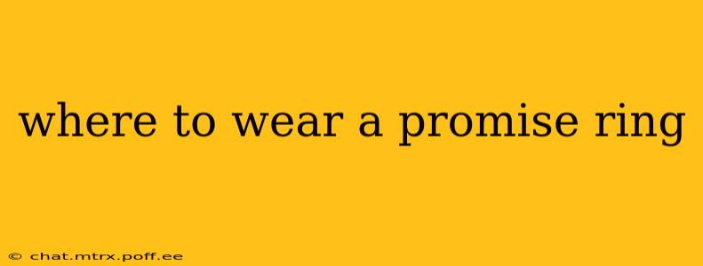 where to wear a promise ring
