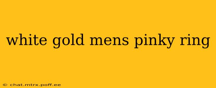 white gold mens pinky ring