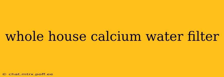 whole house calcium water filter