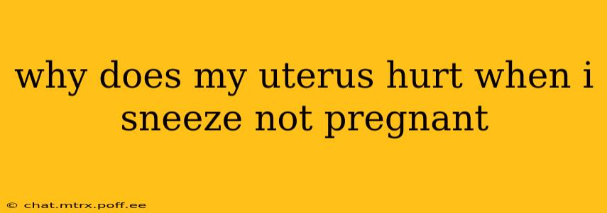 why does my uterus hurt when i sneeze not pregnant