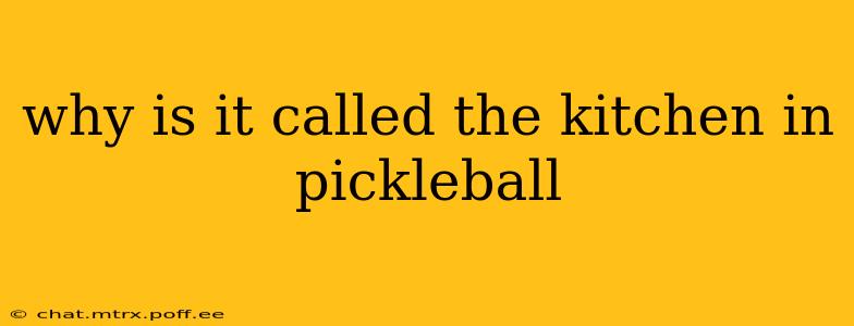why is it called the kitchen in pickleball