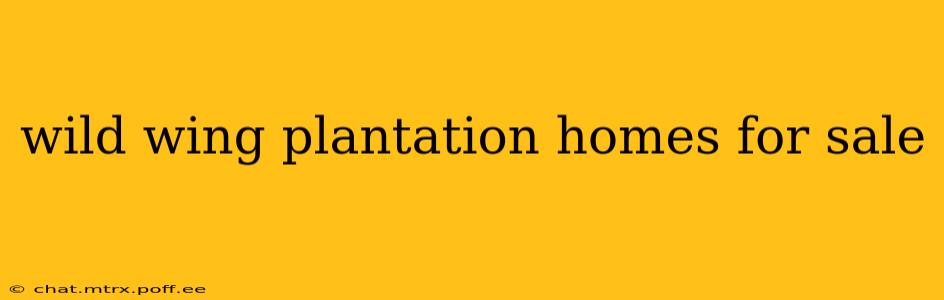 wild wing plantation homes for sale