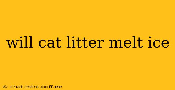 will cat litter melt ice