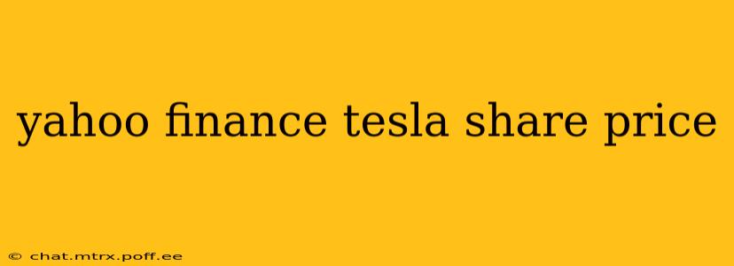 yahoo finance tesla share price