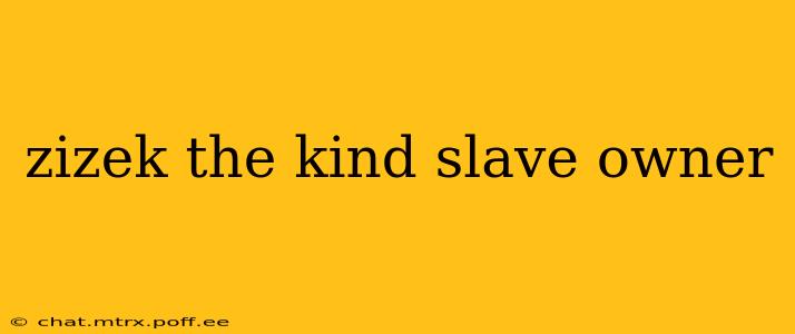 zizek the kind slave owner